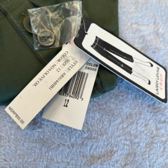 Larry Levine Stretch Crop Pants 12 Color NOA Olive Oil (NWT) - Picture 7 of 15